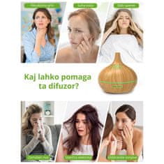 ANJOU Aromaterapijski difuzor svjetla les ADA023-L