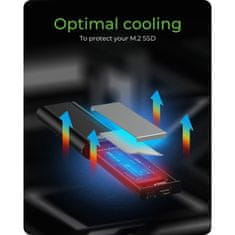 IcyBox IB-1807MT-C31 kućište za 1x M.2 NVMe SSD s USB-C 3.2 sučeljem i zaštitom od pisanja