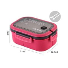 LIVEFY kutija za ručak s priborom za jelo Lunch 1.2l, ružičasta