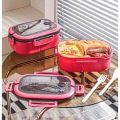 LIVEFY kutija za ručak s priborom za jelo Lunch 1.2l, ružičasta