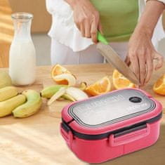 LIVEFY kutija za ručak s priborom za jelo Lunch 1.2l, ružičasta