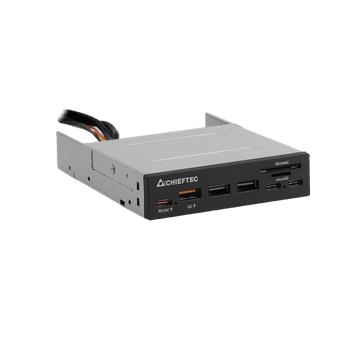 Chieftec All-in-one čitač kartica 4x USB 3.2 Gen1 TypeA/C QC3.0 3,5 panel