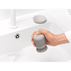 Brabantia četka za posuđe s dozirnikom sapuna, siva