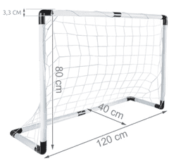 Trizand Nogometni gol s loptom, pumpom i sidrima, 120 x 40 x 80 cm