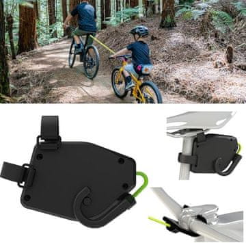 Netscroll Elastično uže za vuču bicikla, samonavijajuće, sigurno i izdržljivo, za djecu i odrasle, dužina 2,5 m, TowRope