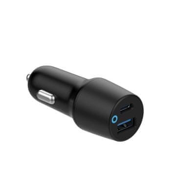 eSTUFF INFINITE automobilski punjač 38W 1x USB-C, 1x USB-A
