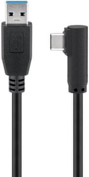 MicroConnect USB C-A kabel 3.0, 1m 4,5W, 5Gbps, kutni