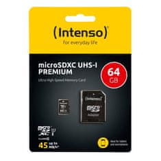 Intenso 64GB microSDXC UHS-I Class 10 Premium memorijska kartica