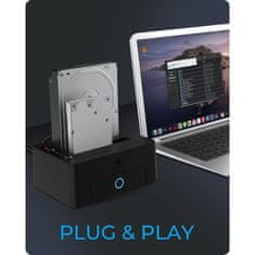 IcyBox IB-1232CL-U3 dok i klon postaja za 2,5" i 3,5"