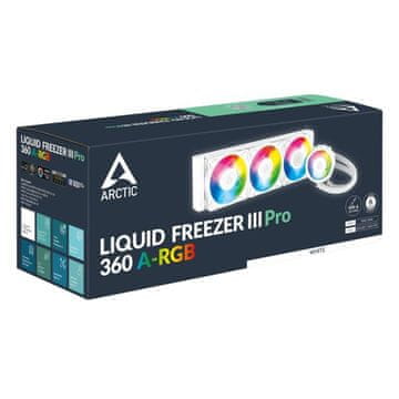 Arctic LIQUID FREEZER III PRO 360mm A-RGB vodeno hlađenje za INTEL/AMD procesore (bijela)