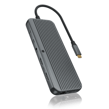 IcyBox IB-DK4060-CPD docking station s trostrukim video izlazom