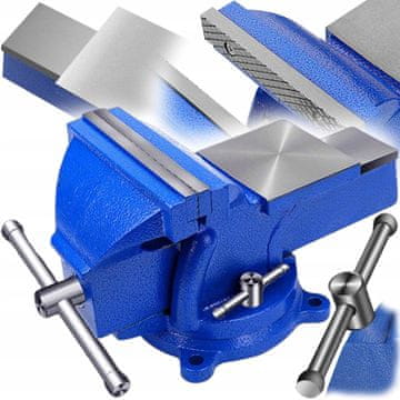 Dexxer Višenamjenski rotirajući škripac i nakovanj 125 mm plave boje