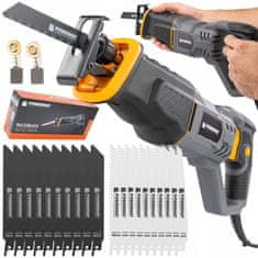 Powermat Sabljasta pila s lisičjim repom od 1800 W + 20 zamjenskih oštrica