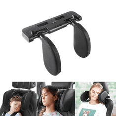 Netscroll Ergonomski naslon za vrat i glavu za auto, ergonomski i podesiv, U-oblik, 180° rotacija, auto jastuk za spavanje, udoban za djecu i odrasle, VacayBackrest