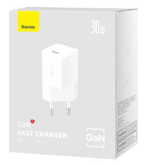 BASEUS Mini GaN5 kućni punjač, 30W, bijeli (CCGN070502)