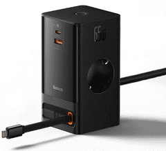 BASEUS PowerCombo kućni punjač, 65W, crni (PSLR000301)