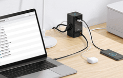 BASEUS PowerCombo kućni punjač, 65W, crni (PSLR000301)