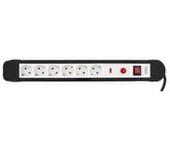Well EXTS-6S3M-PROT-02-WL električni produžni kabel s prenaponskom zaštitom, 6x SCHUKO, 16A, 3500W