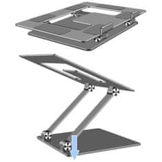 Severno Podesivi, aluminijski, ergonomski, X-PRO stalak za prijenosno računalo