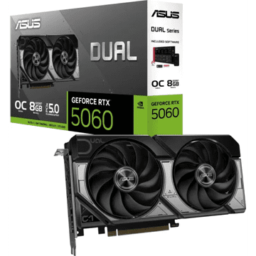 ASUS Grafička kartica Dual GeForce RTX 5060 OC, 8GB GDDR7, PCI-E 5.0 DUAL-RTX5060-O8G