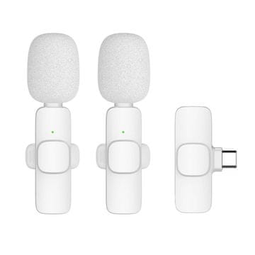 MG K1 Wind bežični lavalier mikrofon USB-C 2kom, bijela