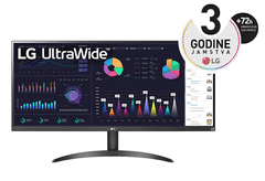 LG 34WQ500-B monitor, UltraWide, IPS, 2560 x 1080, DP