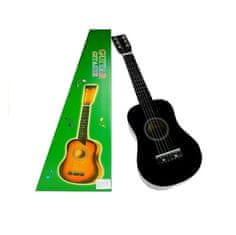 Lean-toys Klasična drvena gitara za djecu za djecu 60cm crna