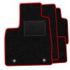 [BLM]VW013 crvene - Set velur tepiha za pod za Volkswagen Golf VII 2012-2020 - crveni obrub