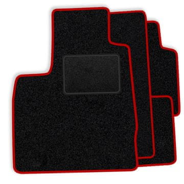 [BLM]AL004 crvena - Set velur tepiha za Alfa Romeo 147 2000-2010 - crveni obrub