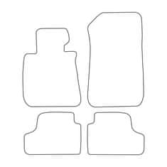 [SP]BM010 crne - Set velur tepiha za pod - autotepihi prikladni za: BMW serije 3 E93 Cabrio 2007.-2013. Crni cijevni okvir