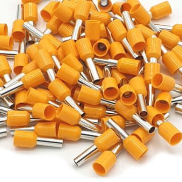 Petex 100 komada izoliranih narančastih jednostrukih kabelskih papučica od 4 mm²