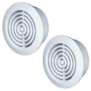 Awenta Bijela ventilacijska rešetka za otvor od 45 mm, 2 kom.