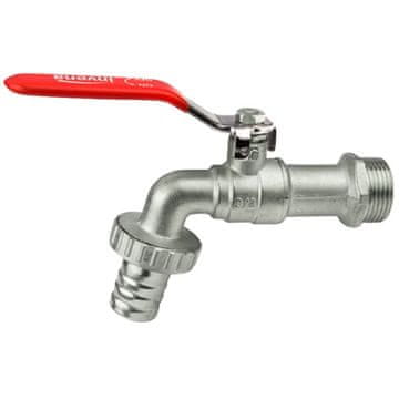 Invena Vrtni ventil za slavinu 1/2" od poniklanog mesinga