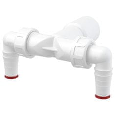 Alca Plast Priključak sifona 40/32 mm, s nepovratnim ventilom i dva izlaza za crijevo perilice rublja/perilice posuđa