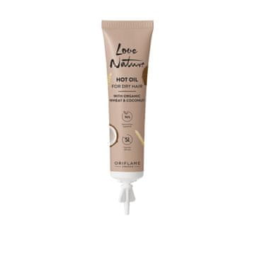 Oriflame Love Nature vruće ulje s organskom pšenicom i kokosom za suhu kosu 15 ml