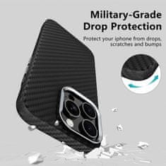 Tech-protect Ion Carbon MagSafe maska za iPhone 15, crno/srebro