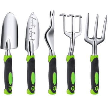 MG Garden Lux set vrtnog alata 5 kom, crno/zeleni