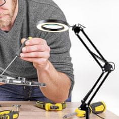 MG Repair Lamp LED stolna svjetiljka s povećalom 12W, crno