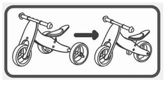 FREE2MOVE 2-u-1 drveni školski bicikl, bijeli (42868)