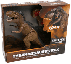 Free2Play Daljinski upravljani Tiranosaurus Rex, s parom, zvučnim i svjetlosnim efektima (83150)