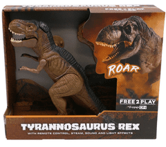Free2Play Daljinski upravljani Tiranosaurus Rex, s parom, zvučnim i svjetlosnim efektima (83150)