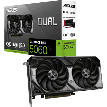 ASUS Grafička kartica Dual GeForce RTX 5060 Ti OC, 16GB GDDR7, PCI-E 5.0 DUAL-RTX5060TI-O16G