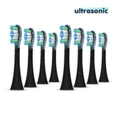 Ultrasonic nastavci za Philips Sonicare C3 Premium Plaque Defense, 8 komada, crni
