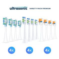 Ultrasonic All-In-One Premium set nastavaka za Philips Sonicare A3 Premium, W2 Optimal White, C3 Premium Plaque Defense