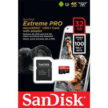 SanDisk 32GB Extreme Pro Micro SDHC A1 Class10 V30 UHS-I U3 memorijska kartica