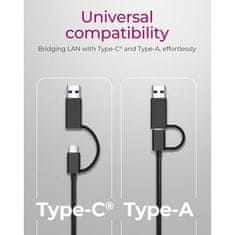 IcyBox IB-LAN301-C3 USB-A u USB-C mrežna kartica/adapter na 2.5 Gbit Ethernet