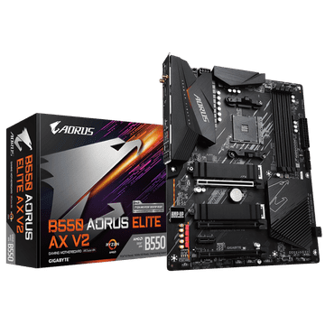 Gigabyte B550 AORUS ELITE AX V2, DDR4, SATA3, USB3.2Gen2, DP, 2.5GbE, WIFI, AM4 ATX