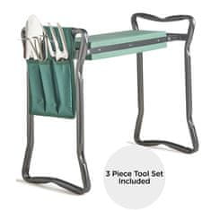 VonHaus 2u1 koljeno za klečanje i klupica za sjedenje & set alata