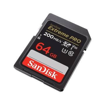 SanDisk EXTREME PRO 64GB SD, 200MB/s