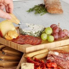 VonShef Višeslojna daska s priborom od bambusa